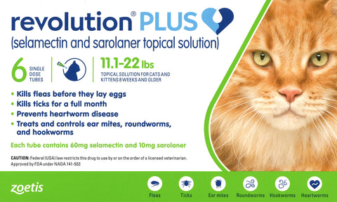 Revolution Plus Cat 11.1 - 22 lbs 6 dose pack